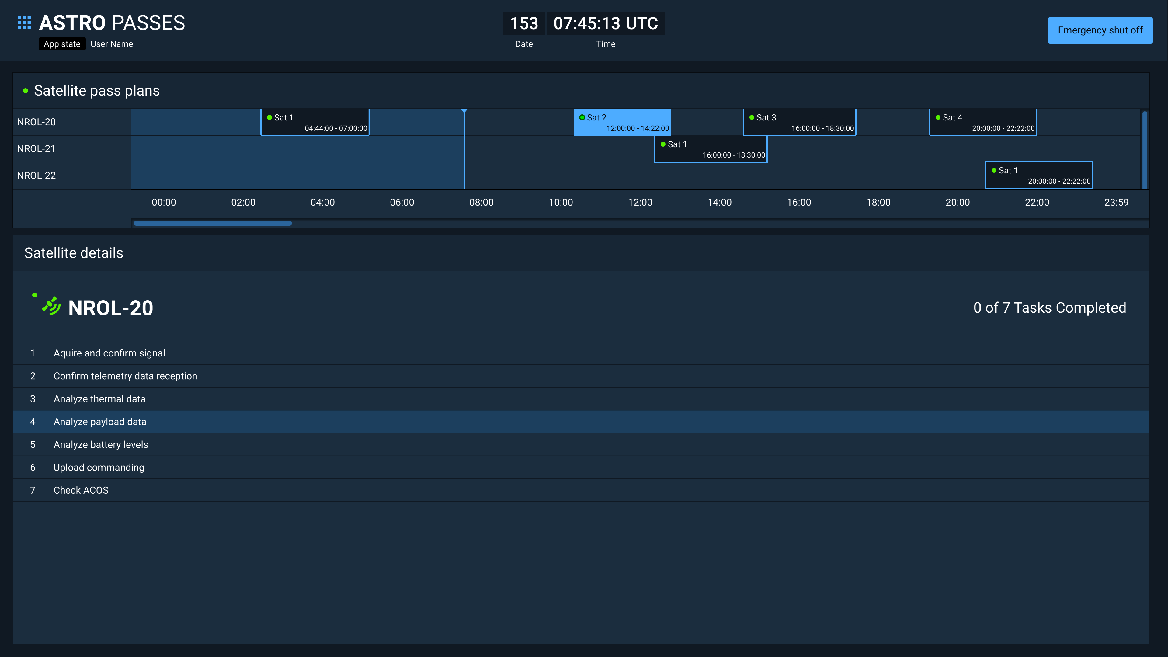 Timeline Navigation sample app layout